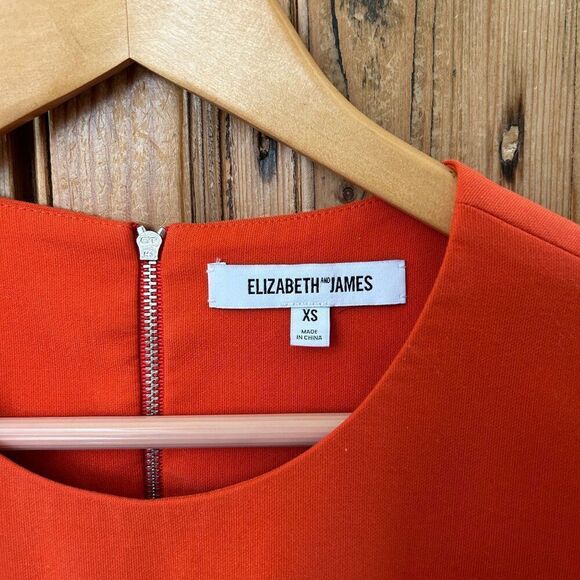 Elizabeth and James Orange Sleeveless Blouse Zip Back Autumn Tank Top Size‎ XS - Picture 3 of 10
